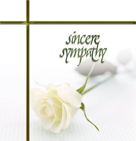 C238 White Rose Sympathy Card