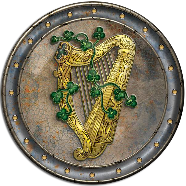 CDC26 - Gold Harp - 4 Pack Irish Drink Coaster