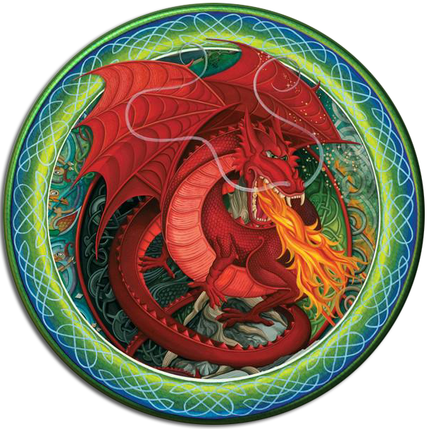 CDC28 - Red Dragon - 4 Pack Drink Coaster