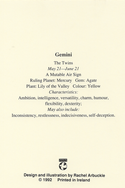 CSS06 - Gemini Star Sign Card