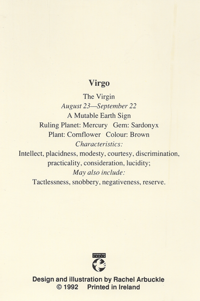 CSS09 - Virgo Star Sign Card