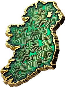 LP07 - Green Ireland Map Lapel Pin