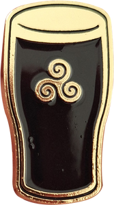 LP19 - Black and Gold Pint Lapel Pin