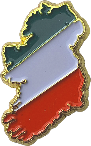 LP03 - Tri Colour Ireland Map Lapel Pin