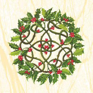 C228 Holly Wreath Card
