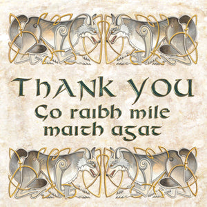 C229 Two Wolves Thank You Card