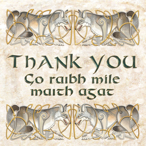 C229 Two Wolves Thank You Card
