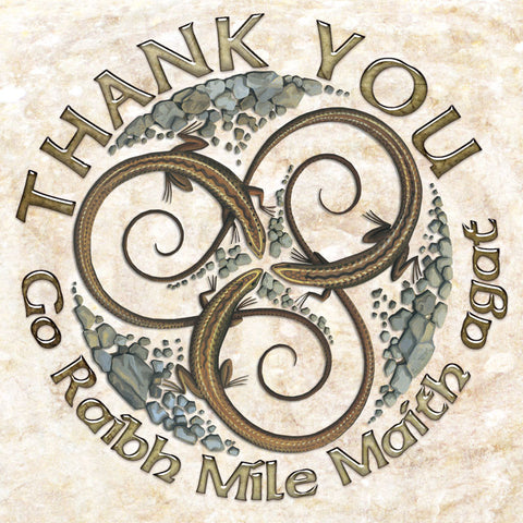 C232 Celtic Lizard Thank You Card