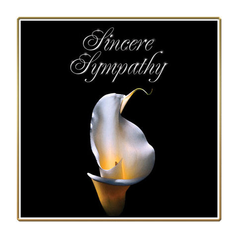 C236 White Orchid Sympathy Card
