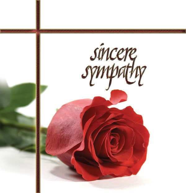C237 Red Rose Sympathy Card