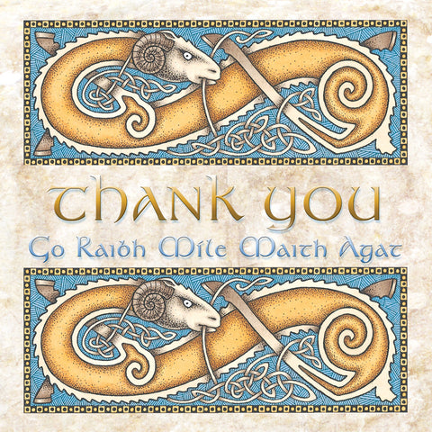 C304 Celtic ram Thank You Card
