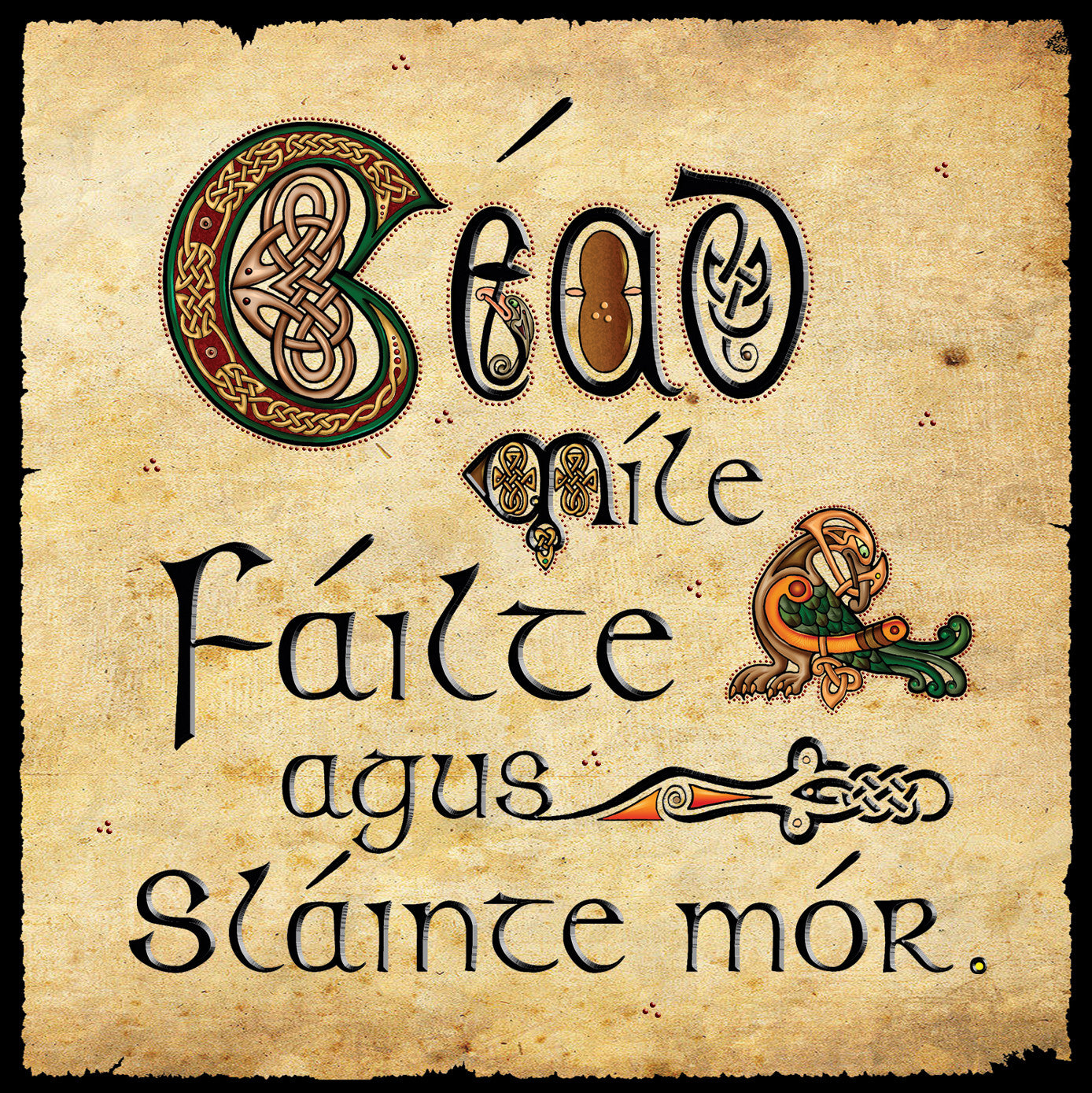 C604 Cead Mile Failte Blank Card