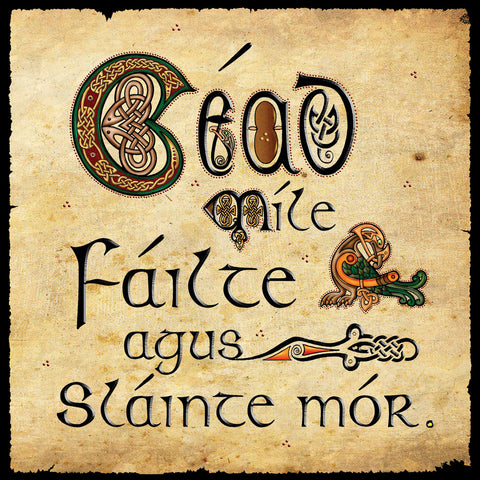 C604 Cead Mile Failte Blank Card