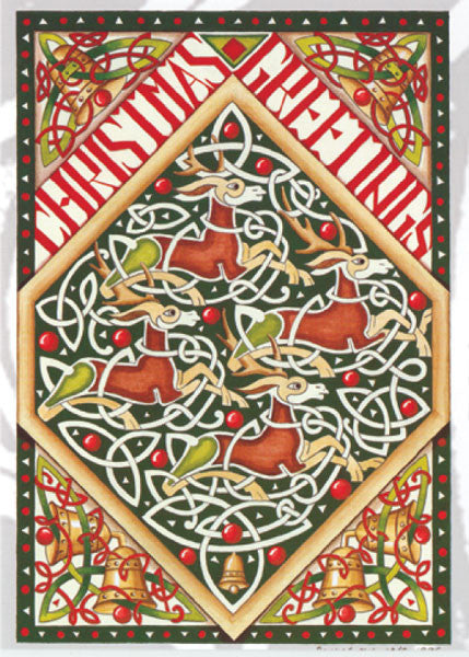 CC16 Celtic Reindeer Card