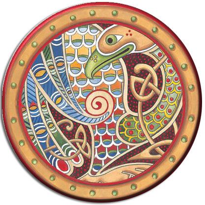 CDC10 - Bird in Circle - 4 Pack Irish Drink Coaster