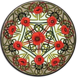 Celtic Poppies Coaster (Single)