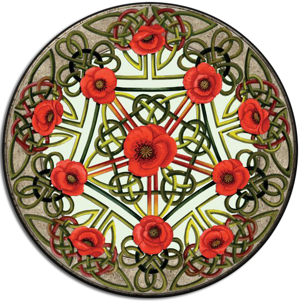 CDC27 - Poppies - 4 Pack Irish Drink Coaster