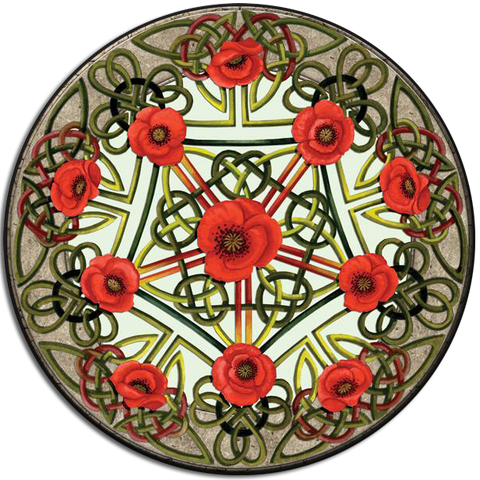 CDC27 - Poppies - 4 Pack Irish Drink Coaster