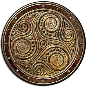 CDC34 - Celtic Triskel - 4 Pack Irish Drink Coaster