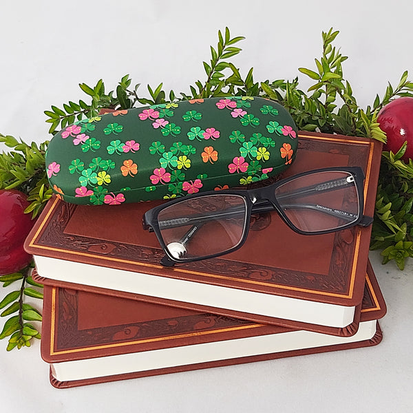CGL08 - Multi Color Shamrocks Glasses Case