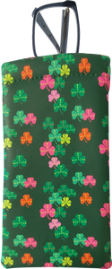CGP08 -  Multi Colored Shamrocks Glasses Pouch