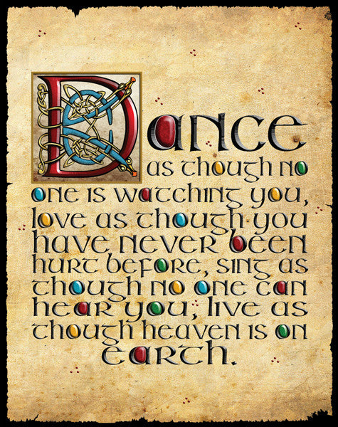 CS02 Dance as Though metal Sign