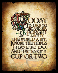 CS09 - "Sit and Sip..." - Metal Sign