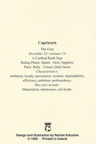 CSS01 - Capricorn Star Sign Card