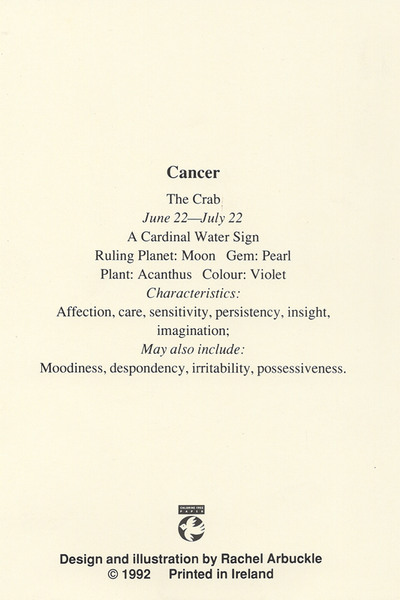 CSS07 - Cancer Star Sign Card