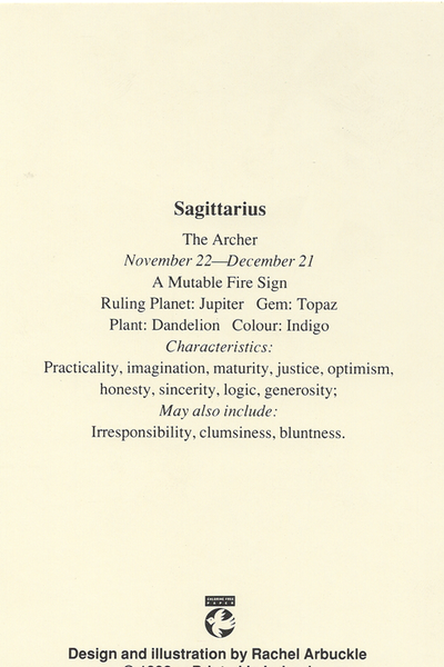 CSS12 - Sagittarius Star Sign Card