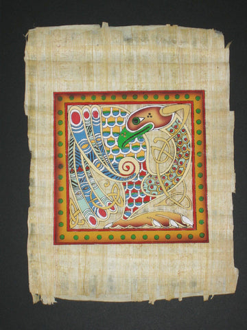 WWC 8A - Mounted Hand Painted Celtic Papyrus